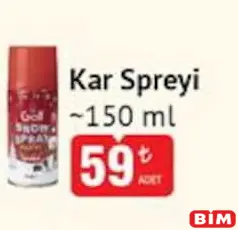 KAR SPREYİ 150 ML fiyat ve kampanya bilgisi